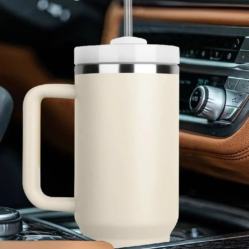 Vaso térmico 1.2 L con asa y popote – foto 2