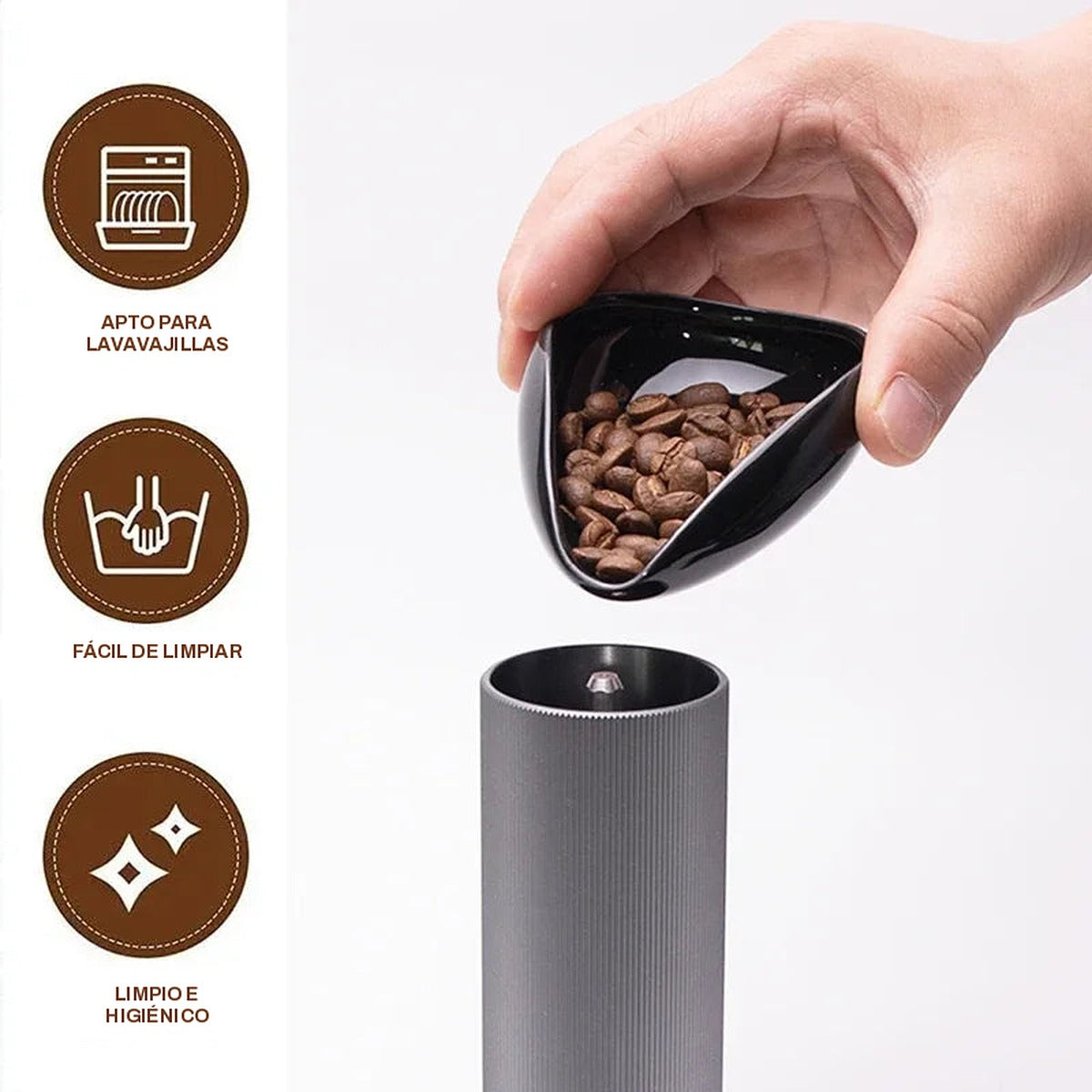Set dosificador de café de cerámica