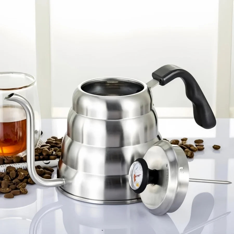 Tetera cuello de ganso con termómetro 1.2 L