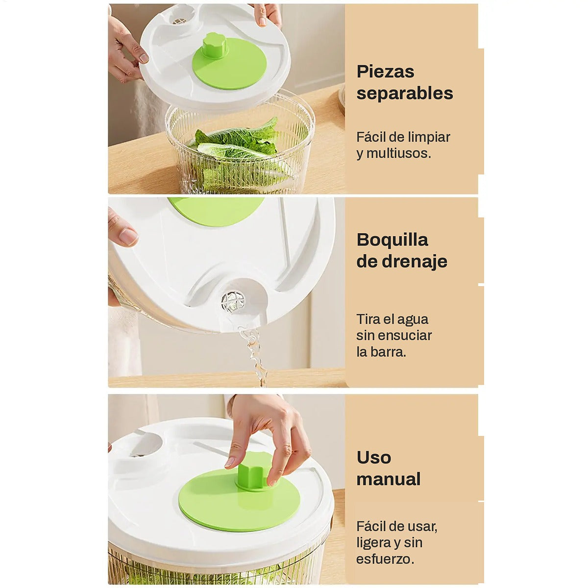 Centrifugadora de ensalada 4 L