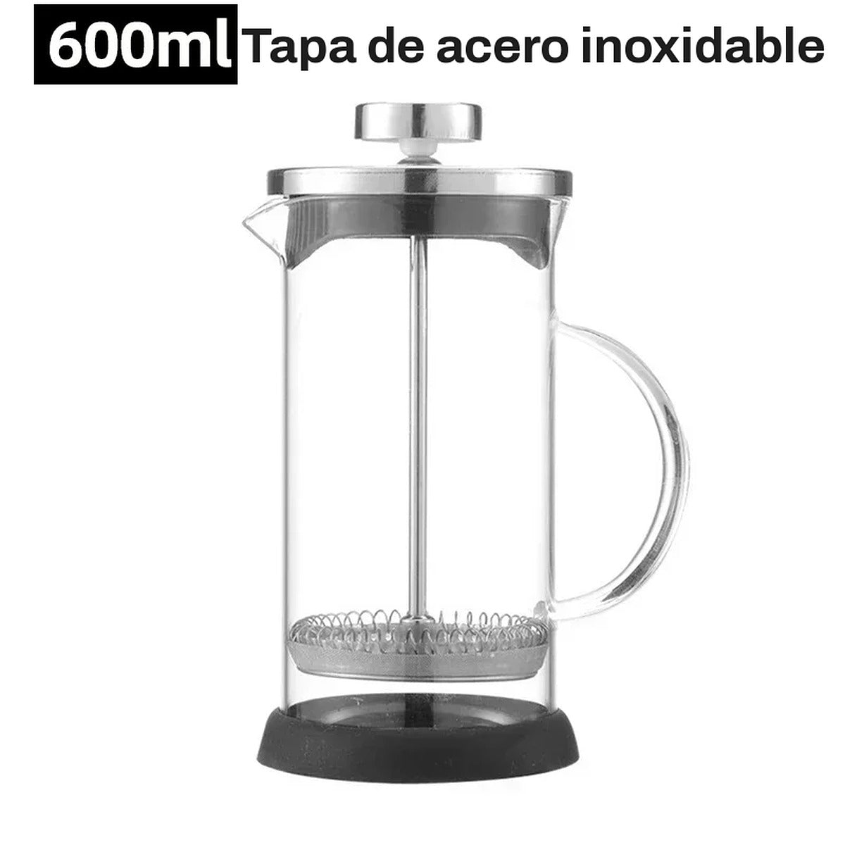 Prensa francesa de vidrio para café y té