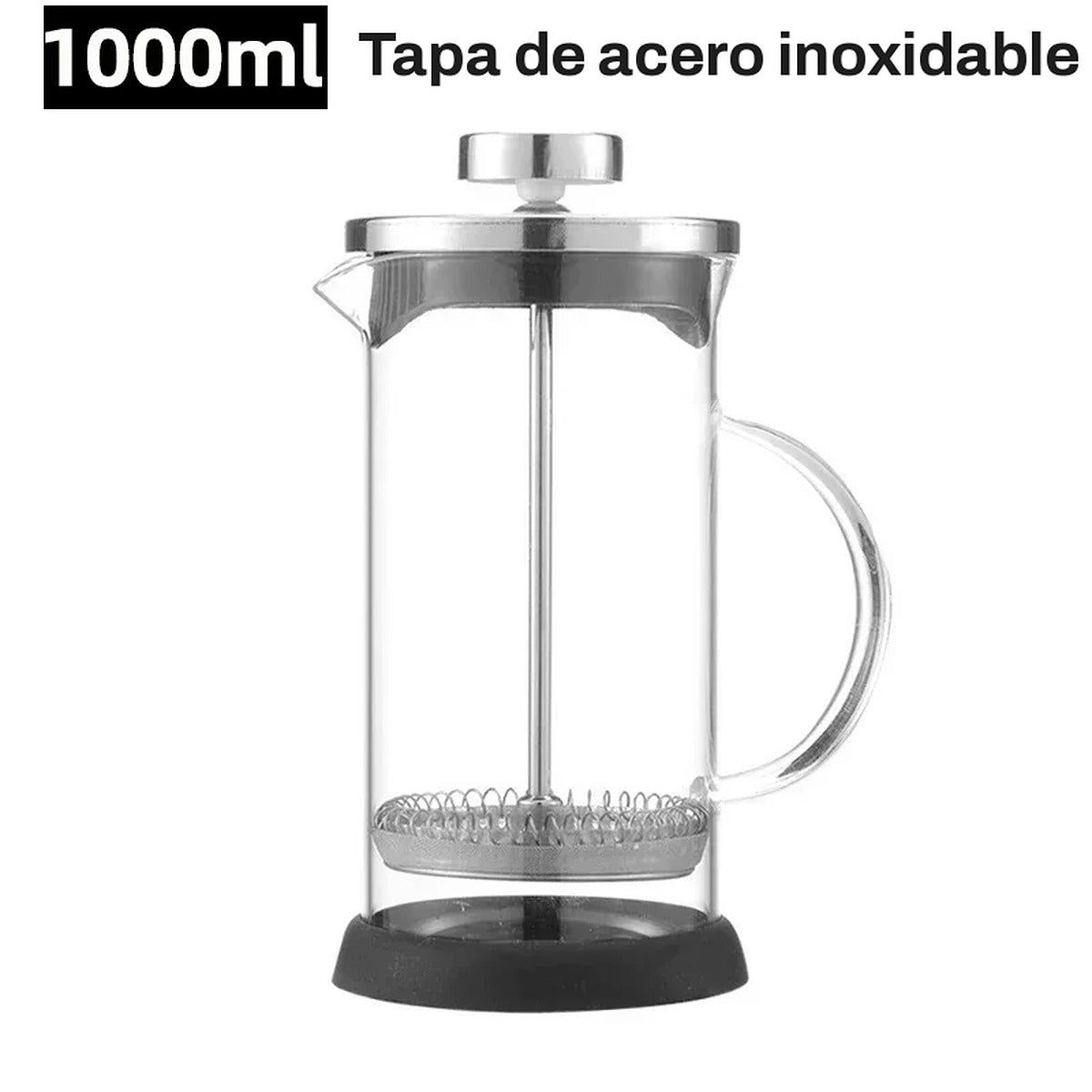 Prensa francesa de vidrio para café y té