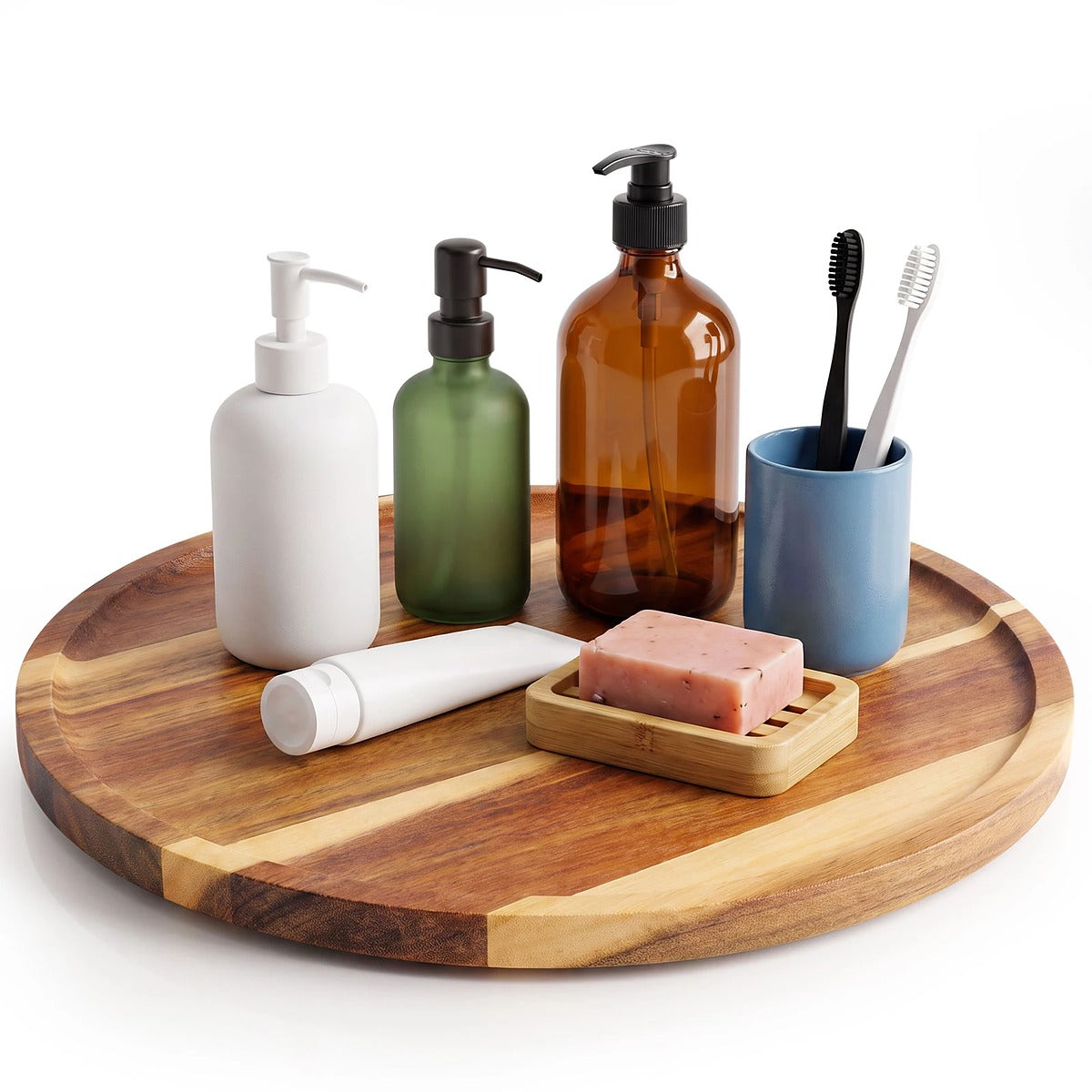 Organizador giratorio de madera de acacia – foto 7