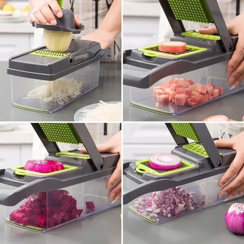 Picador de verduras 16 en 1 con contenedor – foto 4