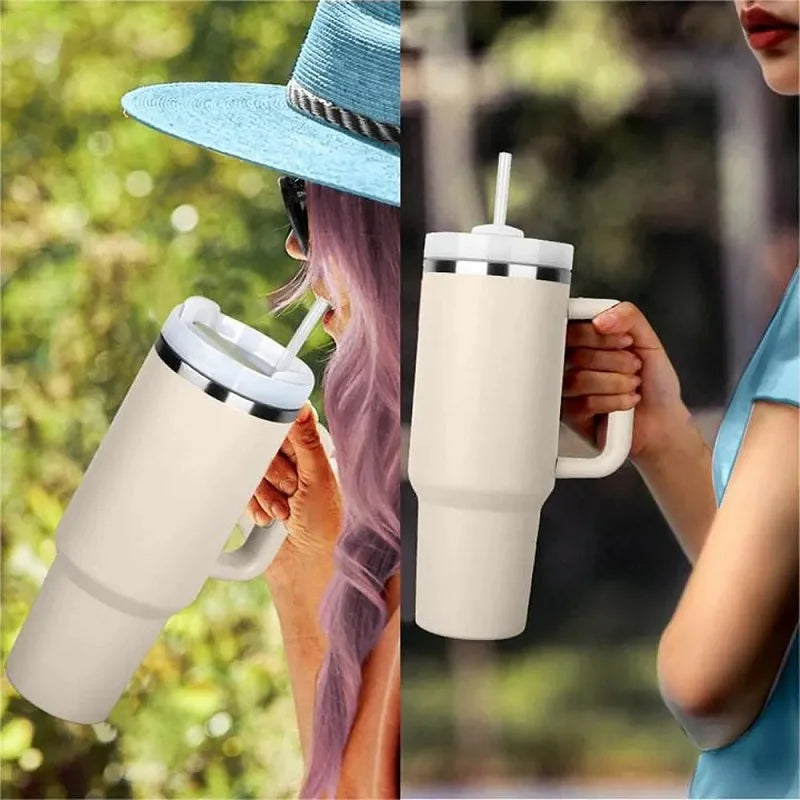 Vaso térmico 1.2 L con asa y popote – foto 4