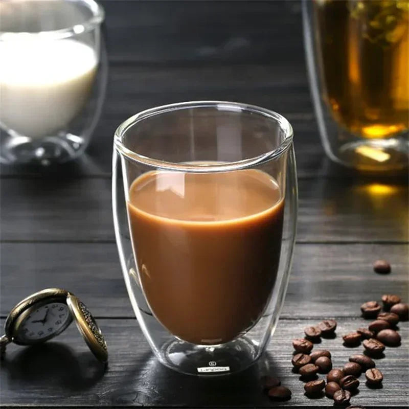 Set de 2 tazas de vidrio de doble pared 250 ml – foto 3