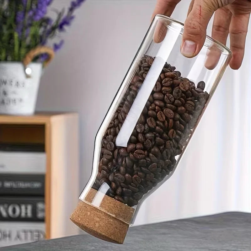 Frasco de vidrio con tapa de corcho