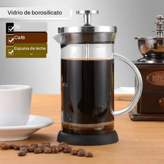 Prensa francesa de vidrio para café y té