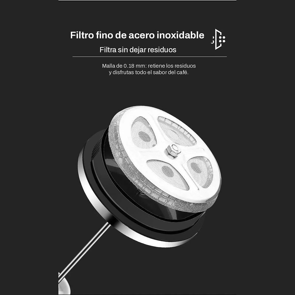 Prensa francesa de vidrio para café y té