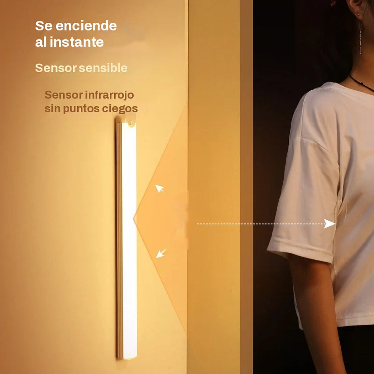 Luz LED con sensor de movimiento para gabinete, 30 cm – foto 5