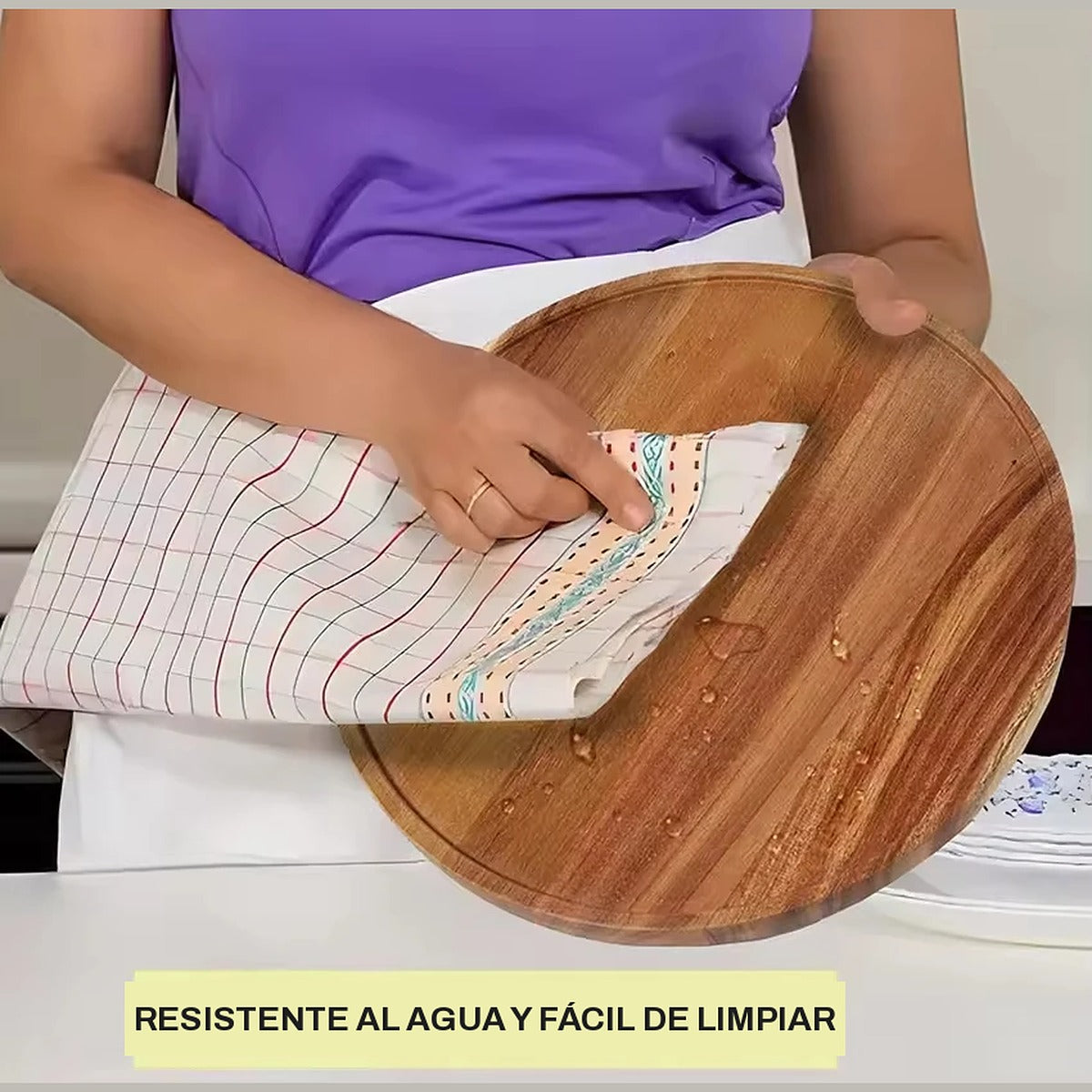 Organizador giratorio de madera de acacia – foto 4