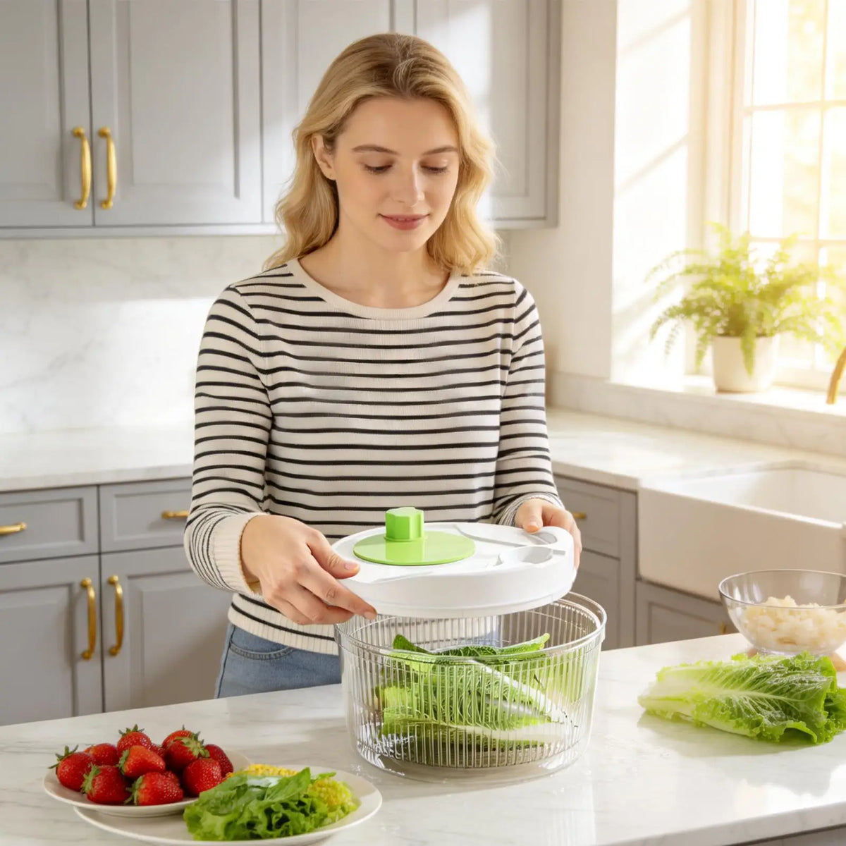 Centrifugadora de ensalada 4 L