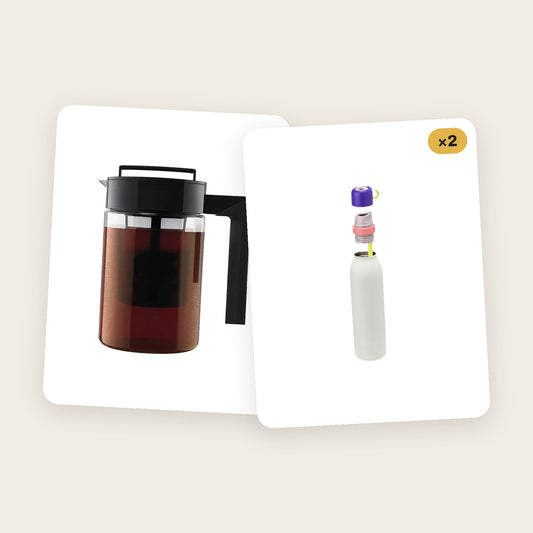 Kit Café frío: cafetera cold brew y dos termos