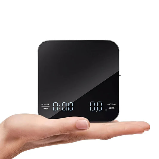 Báscula digital para café y cocina con temporizador
