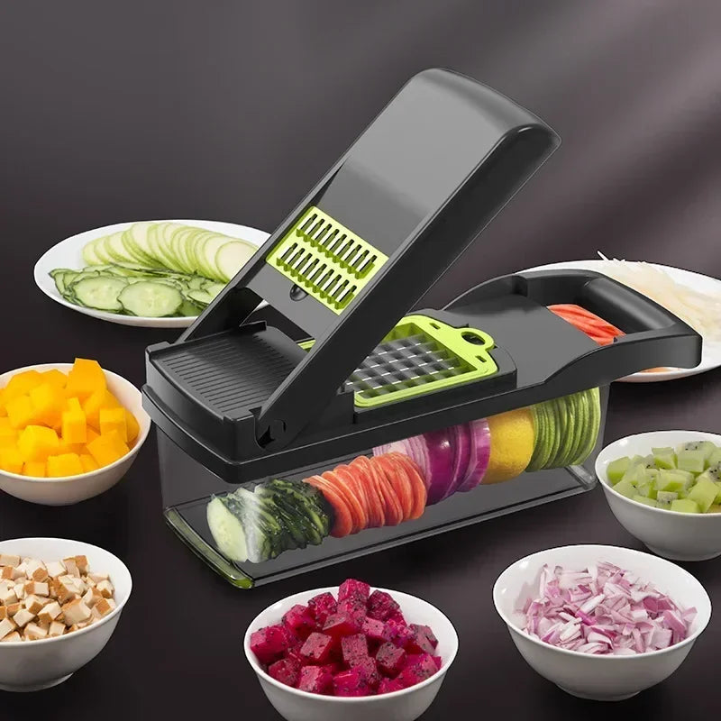 Picador de verduras 16 en 1 con contenedor – foto 3