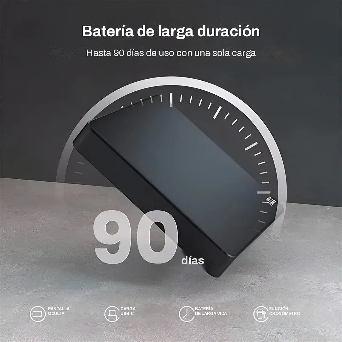 Báscula digital para café y cocina con temporizador