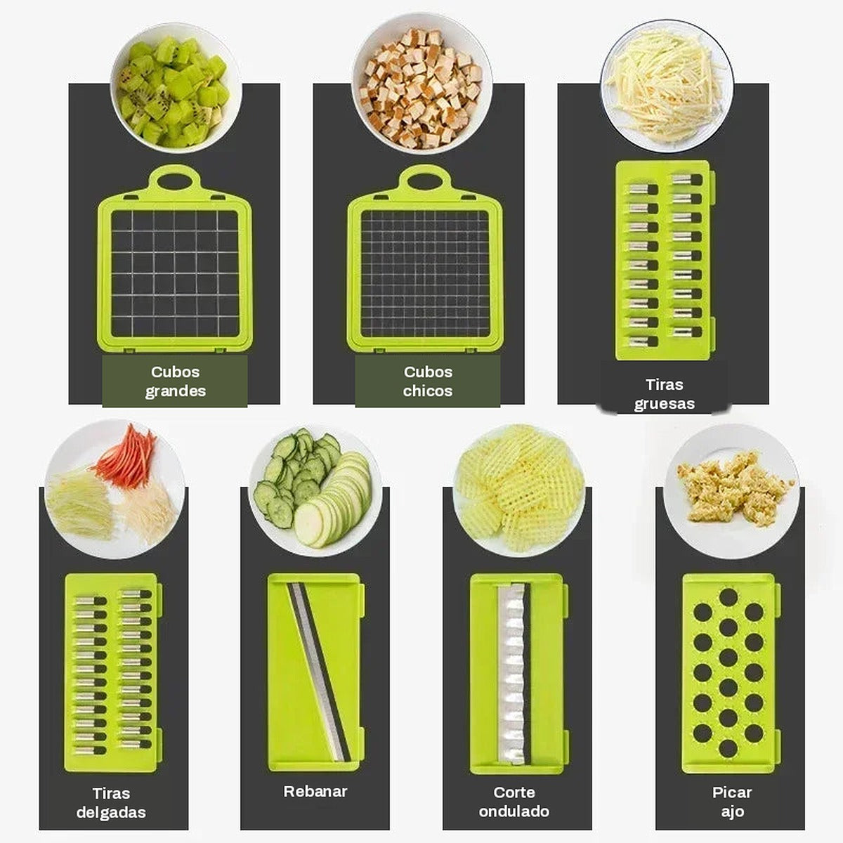 Picador de verduras 16 en 1 con contenedor – foto 5