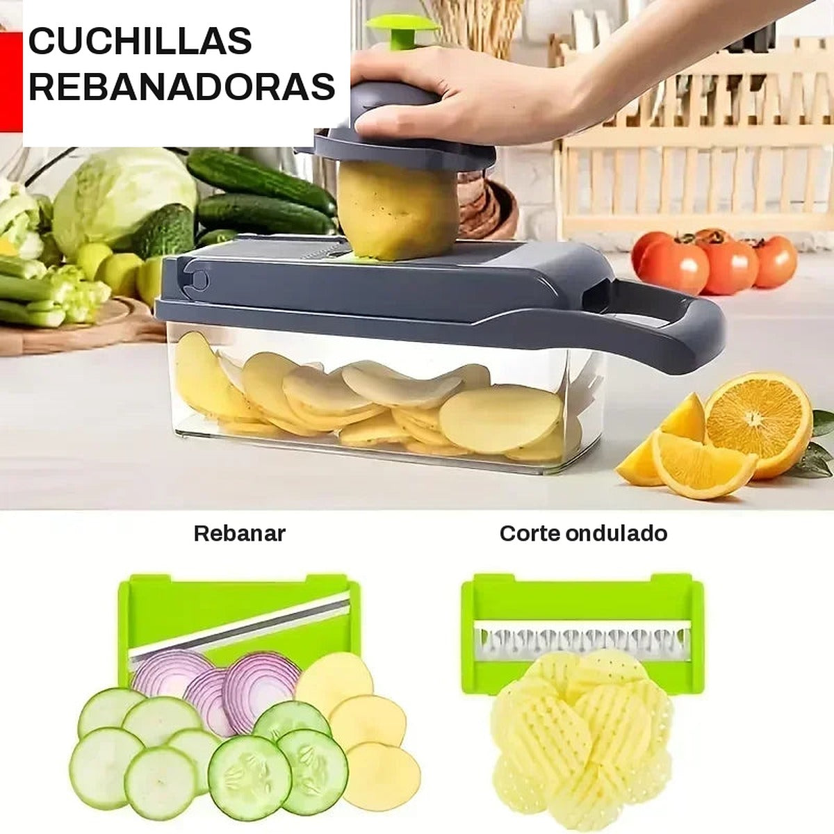 Picador de verduras 16 en 1 con contenedor – foto 6